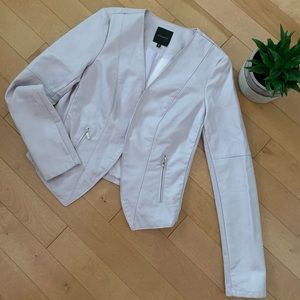 Faux leather light purple jacket